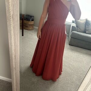 Elegant Rust Evening Gown/Bridesmaid Dress